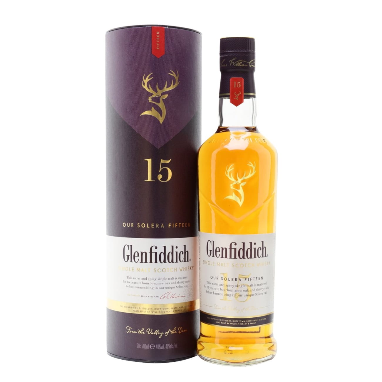Glenfiddich 15 YO szkocka whisky single malt z regionu Speyside 700 ml z pudełkiem