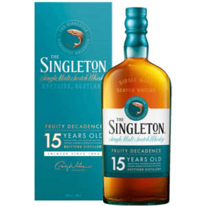 Butelka szkockiej whisky z regionu Speyside Singleton Dufftown 15YO z kartonikiem