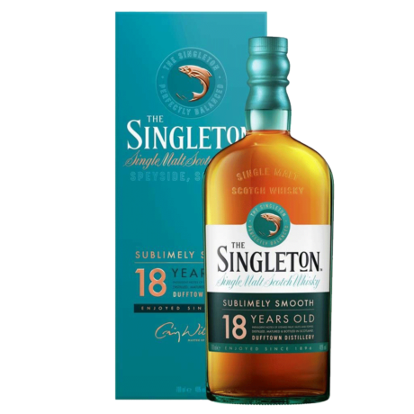 Butelka szkockiej whisky z regionu Speyside Singleton Dufftown 18YO z kartonikiem