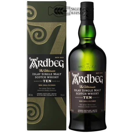Ardbeg 10 YO - Islay single malt scotch whisky, 700 ml w pudełku