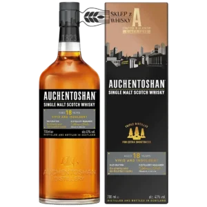 Auchentoshan 18 letnia szkocka whisky single malt z regionu Lowlands, 700 ml, w pudełku