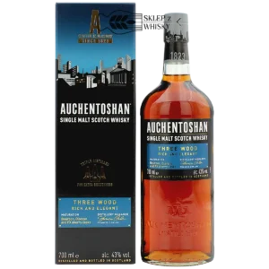 Auchentoshan Three Wood - szkocka whisky single malt z regionu Lowlands, 700 ml, w pudełku