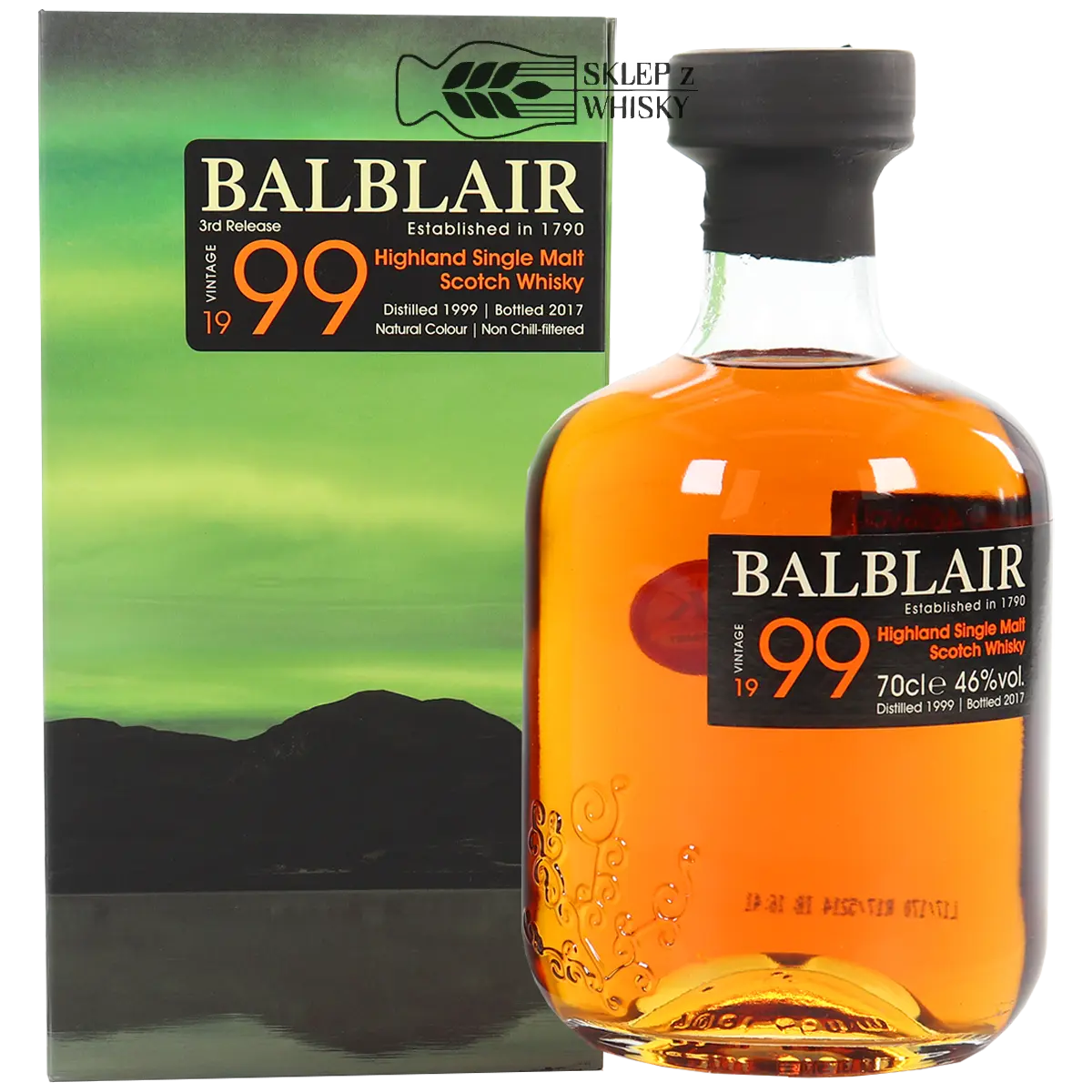 Balblair 1999 - szkocka whisky single malt z regionu Highlands, 700 ml, w pudełku