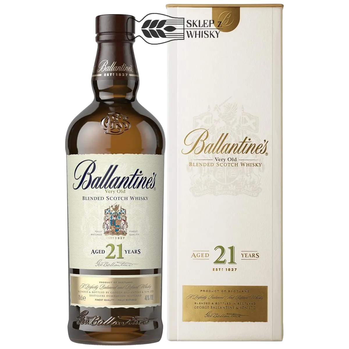 Ballantine's 21-letnia szkocka whisky blended, 700 ml, w pudełku