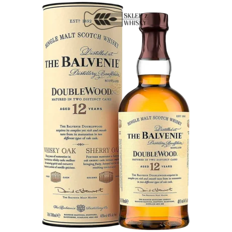 Balvenie 12 YO DoubleWood - szkocka whisky single malt z regionu Speyside, 700 ml, w pudełku