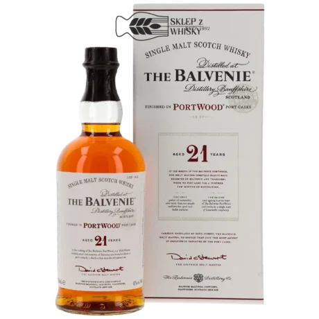 Balvenie 21 YO Port Wood - szkocka whisky single malt z regionu Speyside, 700 ml, w pudełku