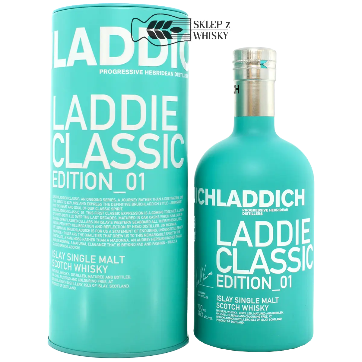 Bruichladdich Classic Laddie Edition 01 - szkocka whisky single malt z regionu Islay, 700 ml, w pudełku