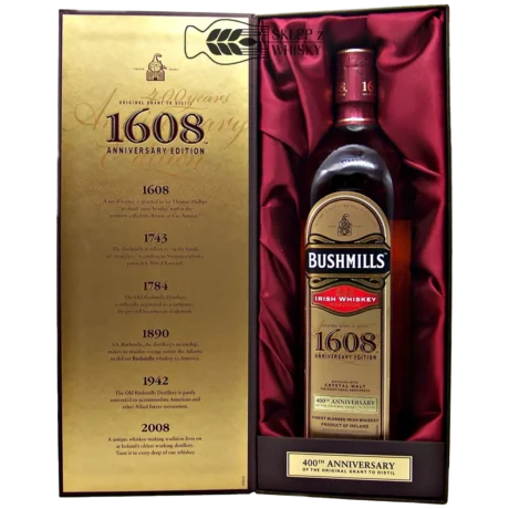 Bushmills 1608 400th Anniversary - irlandzka whiskey blended, 700 ml, w pudełku