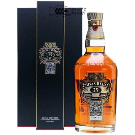 Chivas Regal 25-letnia szkocka whisky blended, 700 ml, w pudełku