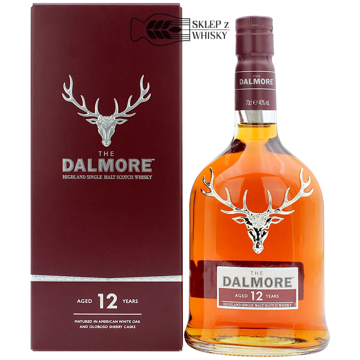 Dalmore 12-letnia szkocka whisky single malt z regionu Highlands, 700 ml, w pudełku
