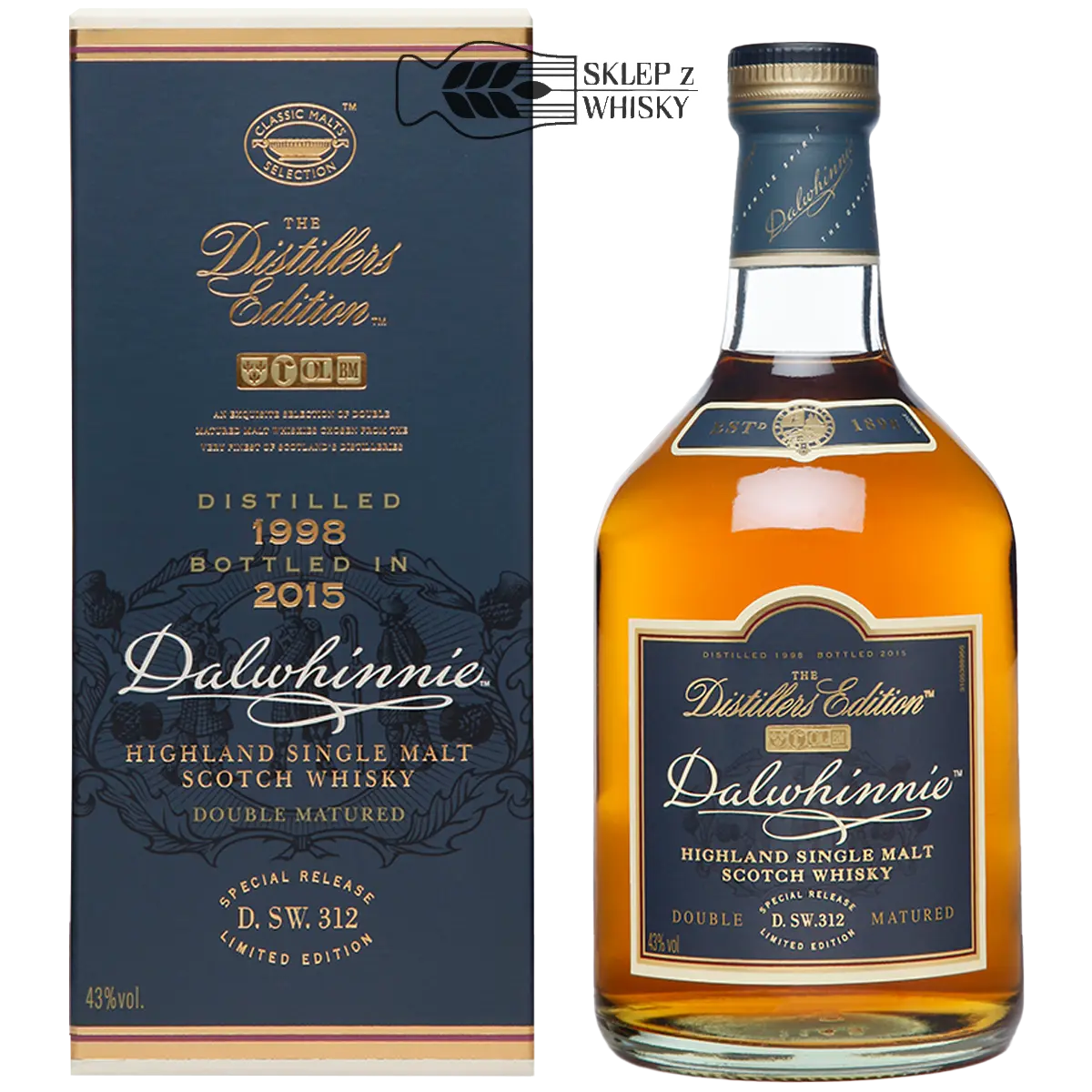 Dalwhinnie Distillers Edition 2015 - szkocka whisky single malt z regionu Highlands, 700 ml, w pudełku
