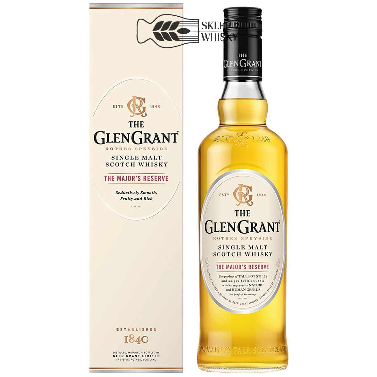 Glen Grant The Major's Reserve - szkocka whisky single malt z regionu Speyside, 700 ml, w pudełku