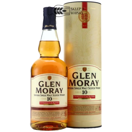 Glen Moray 10 YO Chardonnay Cask (Stare Wydanie) - szkocka whisky single malt z regionu Speyside, 700 ml, w pudełku