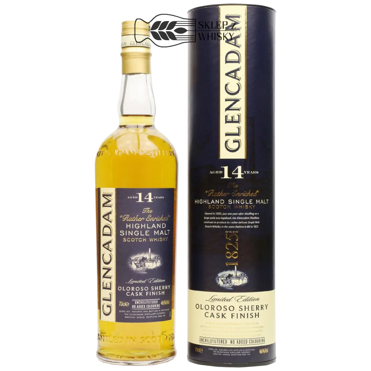 Glencadam 14 YO Oloroso Sherry Cask Finish - szkocka whisky single malt z regionu Highlands, 700 ml, w pudełku