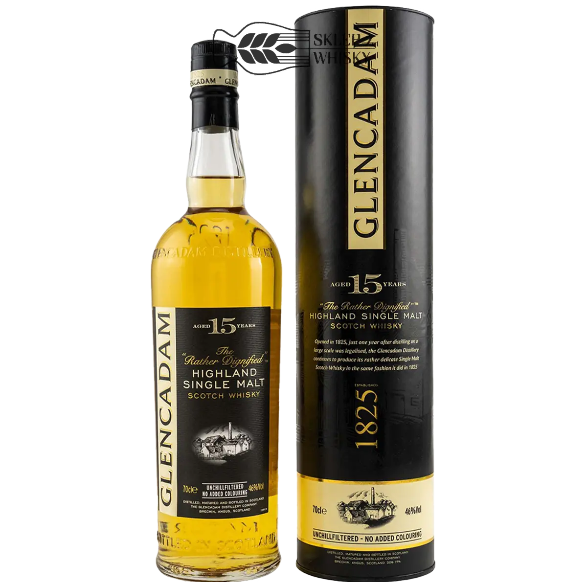 Glencadam 15-letnia szkocka whisky single malt, z regionu Highland, 700 ml, w pudełku