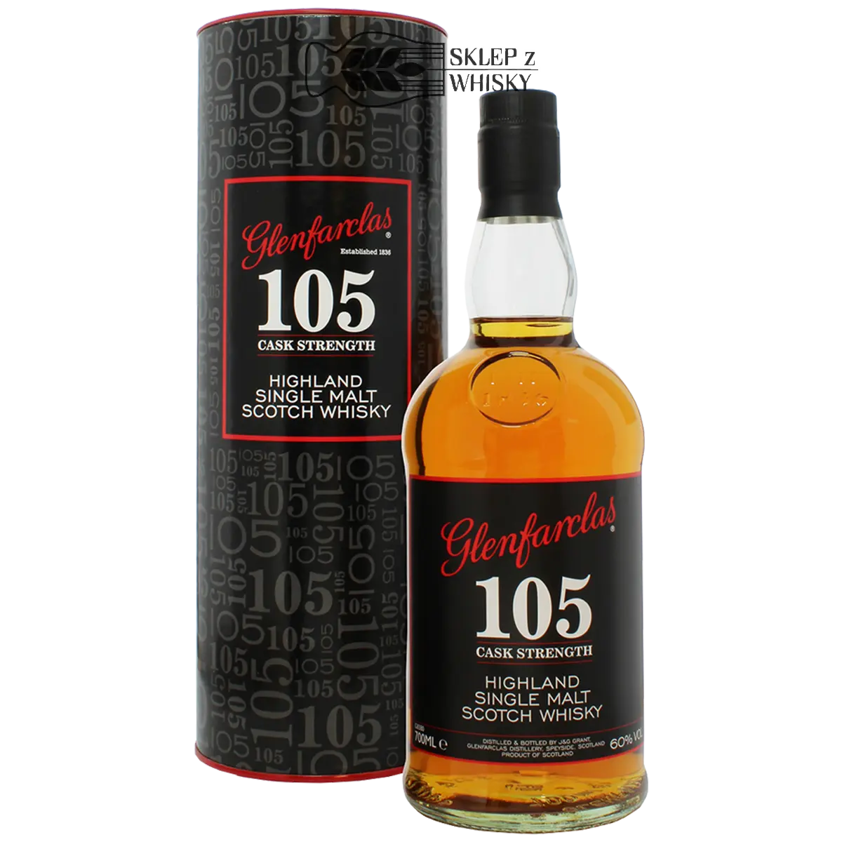 Glenfarclas 105 Cask Strength - szkocka whisky single malt z regionu Speyside, 700 ml, w pudełku