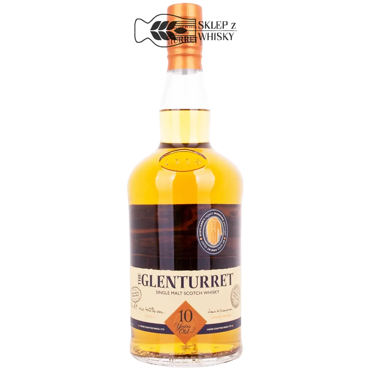 Glenturret 10 YO - szkocka whisky single malt, z regionu Highlands, 700 ml