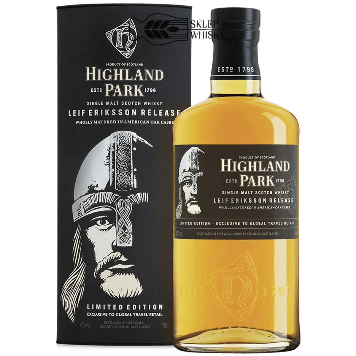 Highland Park Leif Eriksson - szkocka whisky single malt z regionu Highlands, 700 ml, w pudełku