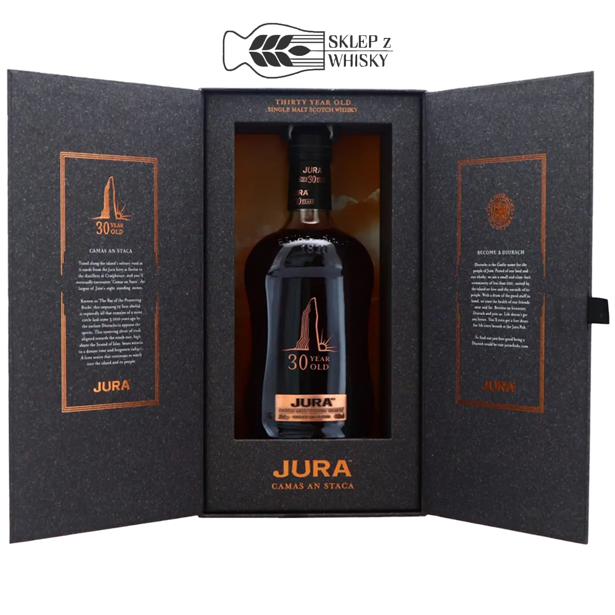 Jura 30 YO Camas An Staca - szkocka whisky single malt z wyspy Jura, 700 ml, w otwartym pudełku