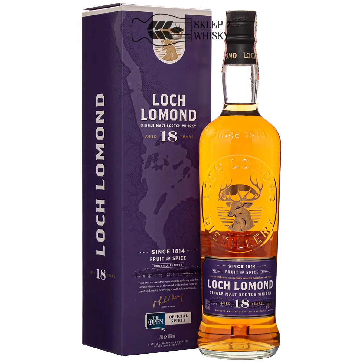 Loch Lomond 18-letnia szkocka whisky single malt z regionu Highlands, 700 ml, w pudełku