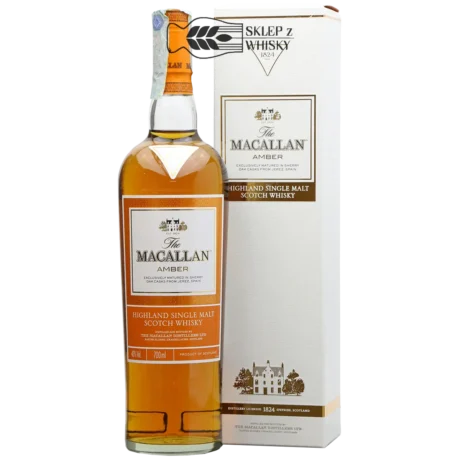 Macallan Amber The 1824 Series - szkocka whisky single malt z regionu Speyside, 700 ml, w pudełku