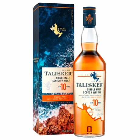Whisky szkocka single malt Talisker 10 YO, w pudełku, pojemność 700 ml.