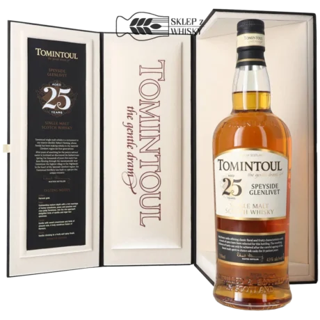Tomintoul 25 letnia szkocka whisky single malt z regionu Speyside, 700 ml, w otwartym pudełku