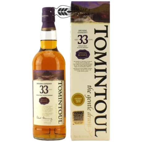 Tomintoul 33 YO Special Reserve - szkocka whisky single malt z regionu Speyside, 700 ml, w pudełku