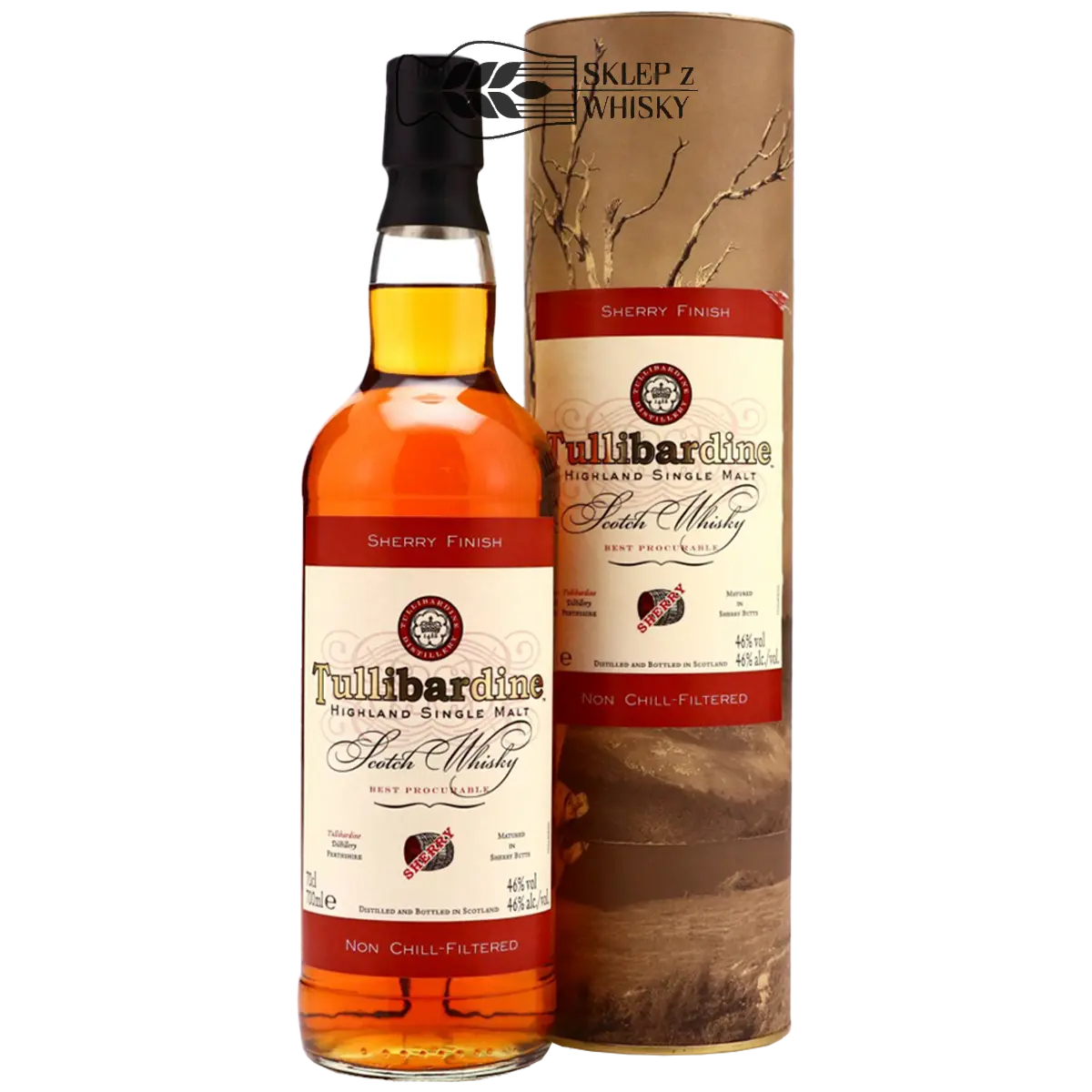 Tullibardine Sherry Finish - szkocka whisky single malt z regionu Highlands, 700 ml, w pudełku