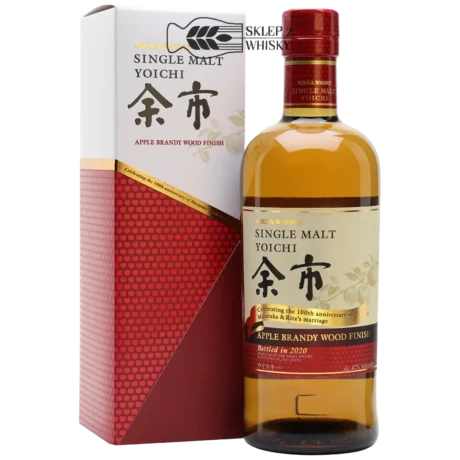 Yoichi Apple Brandy Wood Finish - japońska whisky single malt, 700 ml, w pudełku