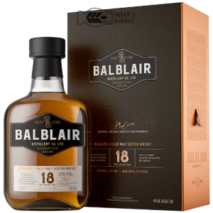Balblair 18-letnia szkocka whisky single malt z regionu speyside, 700 ml, w pudełku