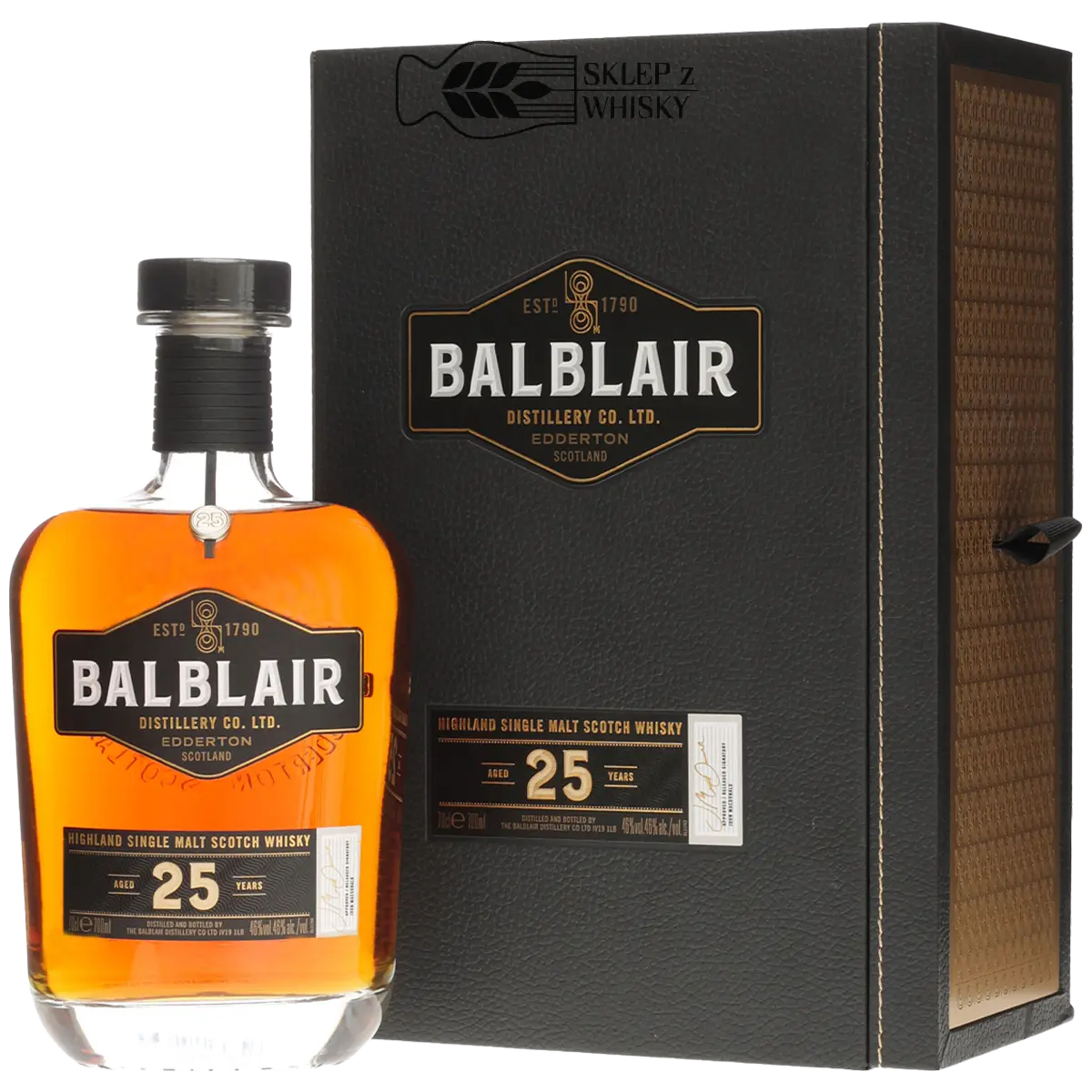 Balblair 25-letnia szkocka whisky single malt z regionu Highland, 700 ml, w pudełku