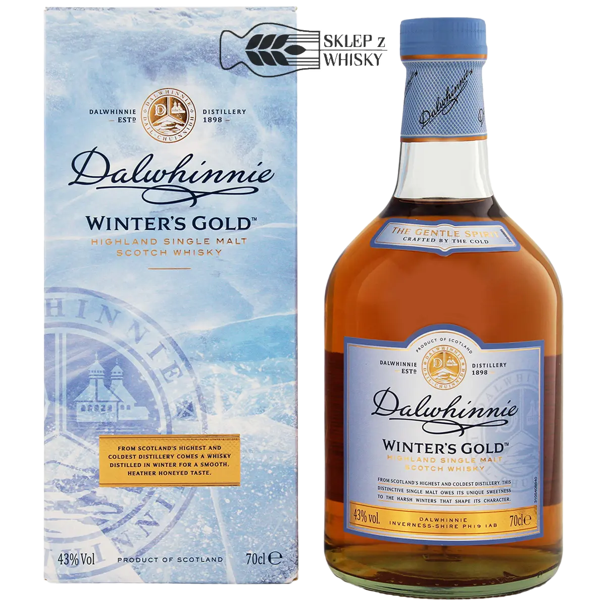 Dalwhinnie Winter's Gold - szkocka whisky single malt z regionu Highland, 700 ml, w pudełku