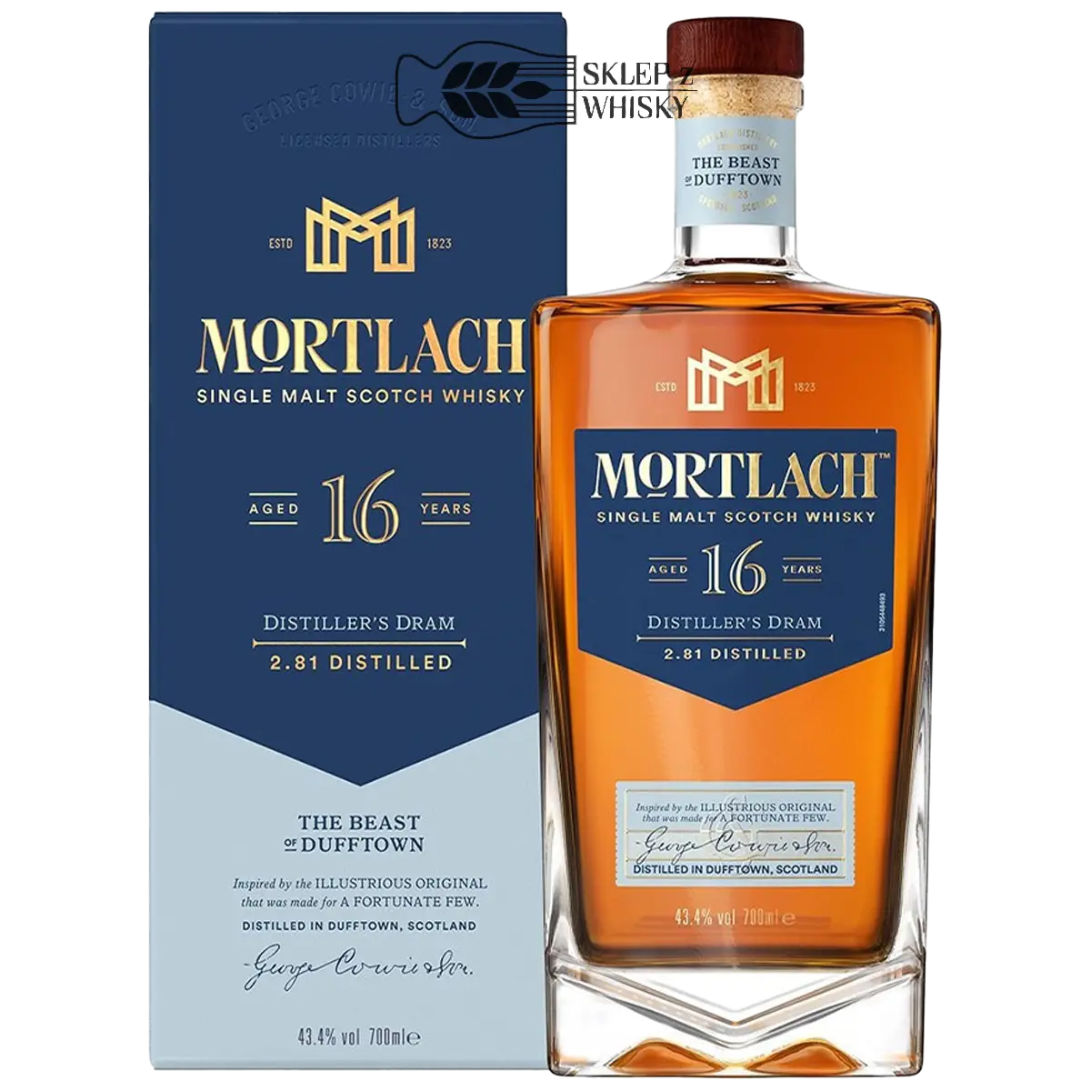 Mortlach 16 YO Distiller's Dram - szkocka whisky single malt z regionu Speyside, 700 ml, w pudełku