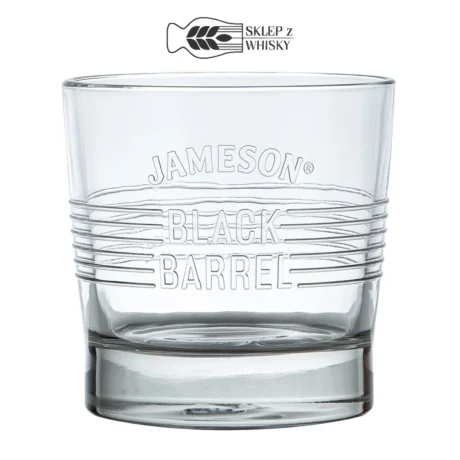 Jameson Black Barrel - irish blended whiskey, szklanka z logo