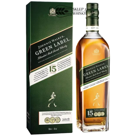 Johnnie Walker Green Label 15-letnia szkocka whisky blended malt, 700 ml, w pudełku