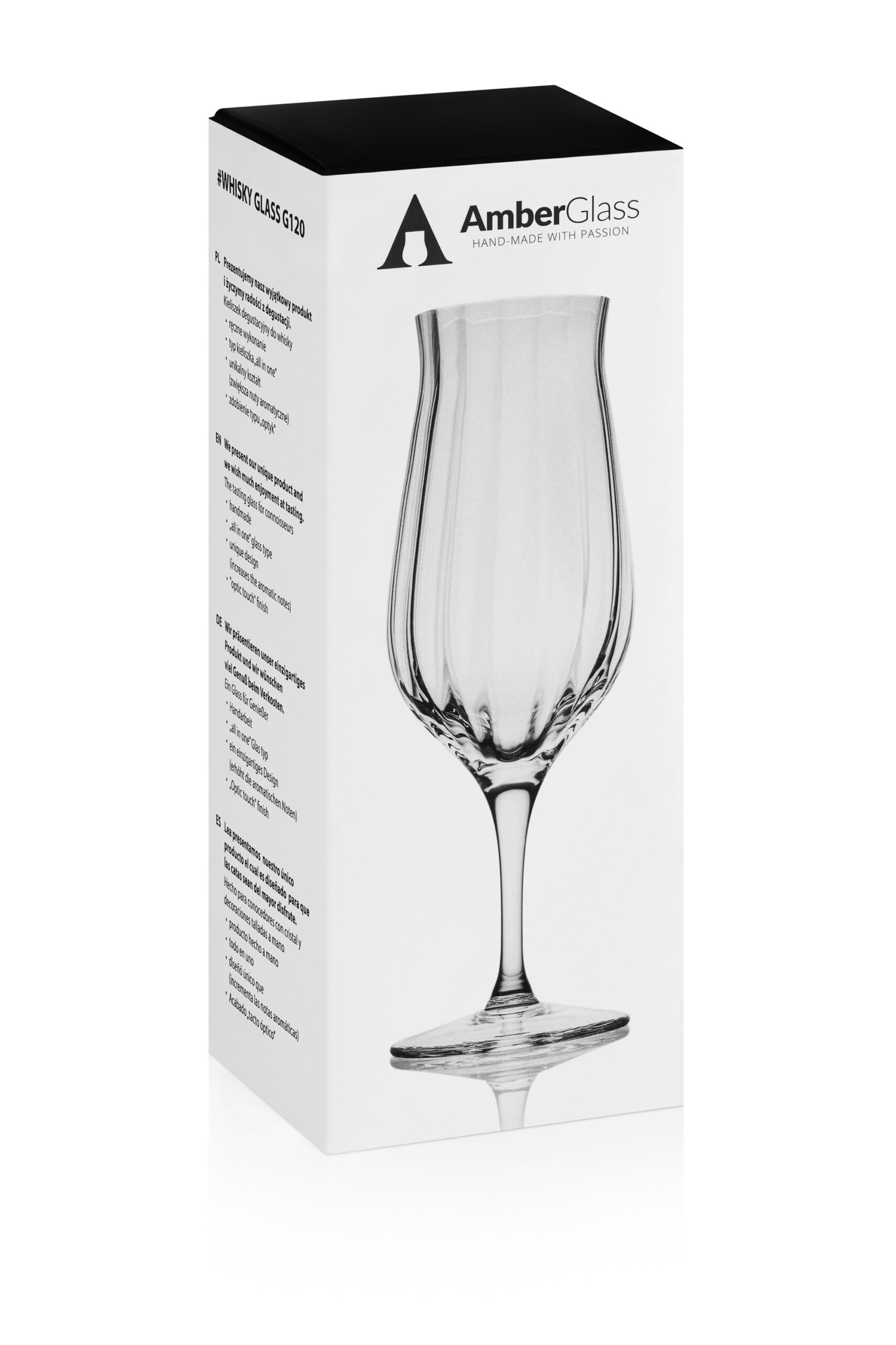 Kieliszek do degustacji whisky g120 marki Amber Glass w pudełku