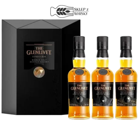 Glenlivet Spectra szkocka whisky single malt, 3 buteleczki po 200 ml, pudełko.