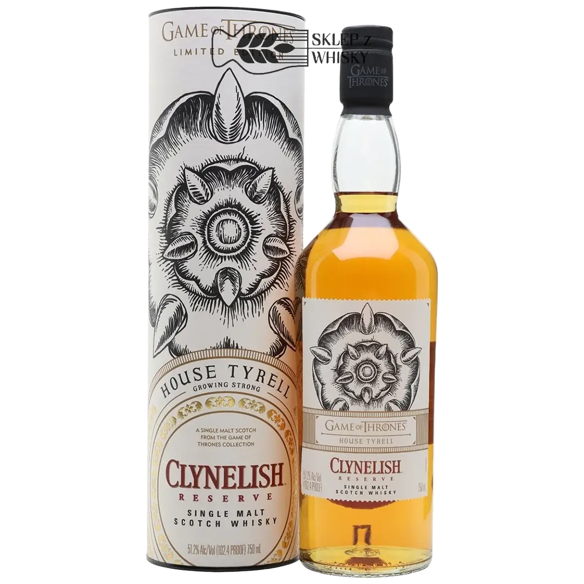 Clynelish Reserve Game of Thrones House Tyrell - szkocka whisky single malt z regionu Highlands, 700 ml, w pudełku