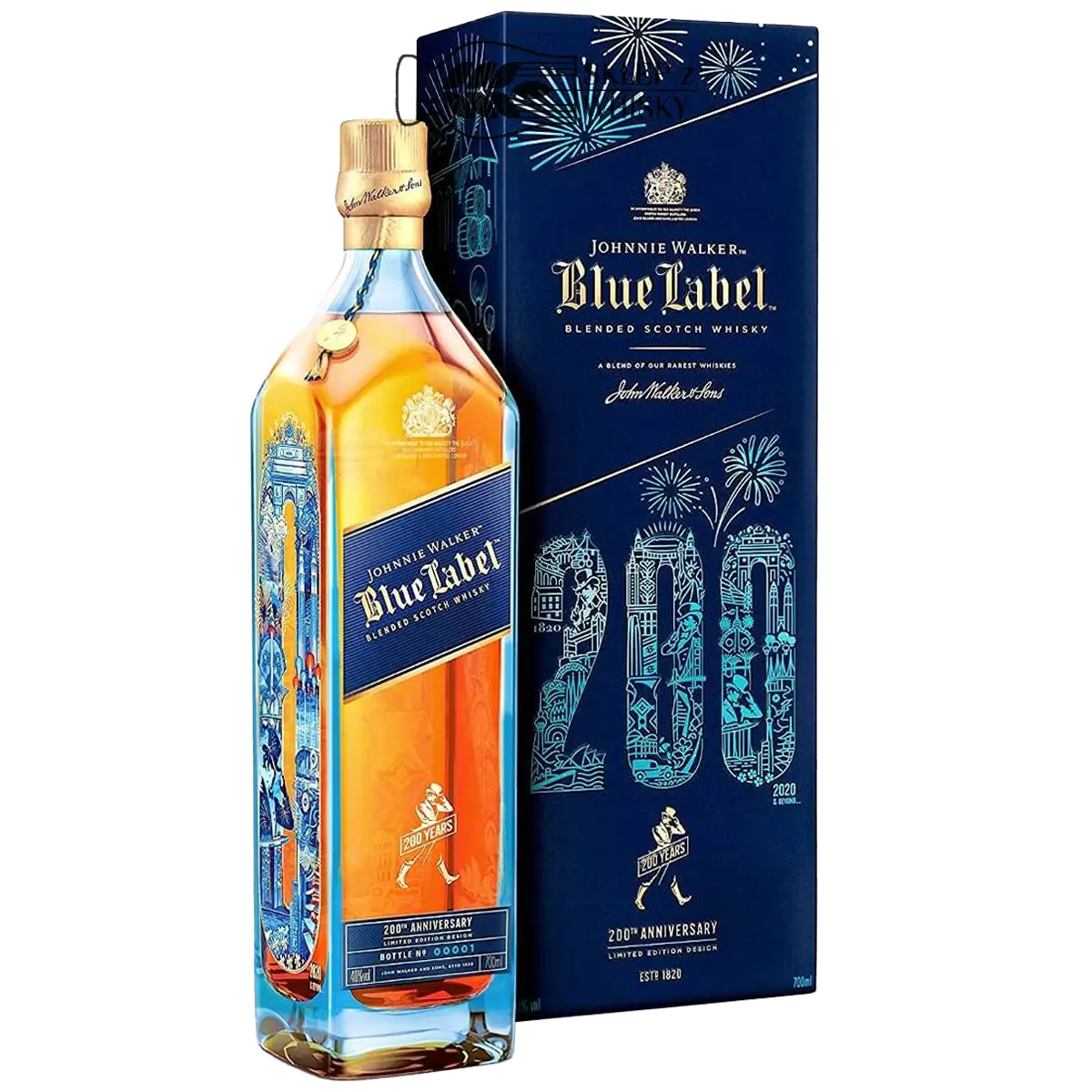 Johnnie Walker Blue Label 200th Anniversary - szkocka whisky blended, 700 ml, w pudełku