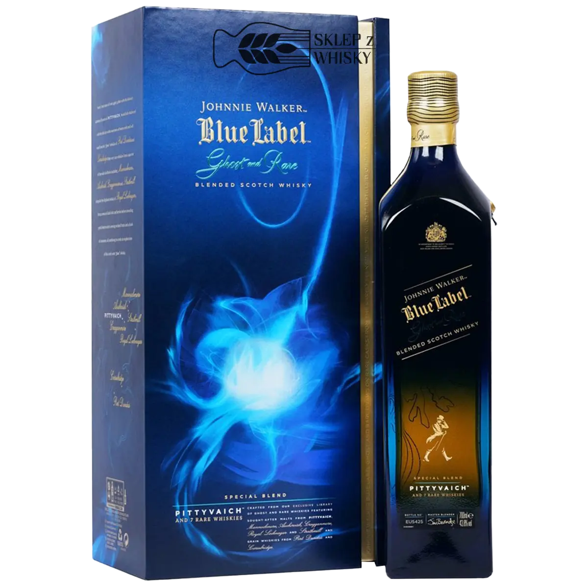 Johnnie Walker Blue Label Ghost And Rare Pittyvaich - szkocka whisky blended, 700 ml, w pudełku