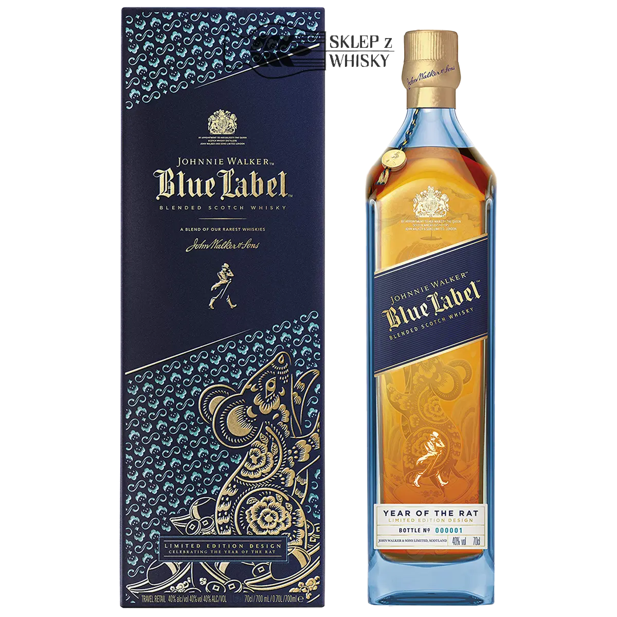 Johnnie Walker Blue Label Year Of The Rat - szkocka whisky blended, 700 ml, w pudełku
