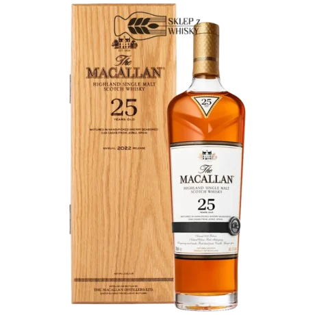 Macallan 25 YO Sherry Oak 2022 - szkocka whisky single malt z regionu Speyside, 700 ml, w pudełku