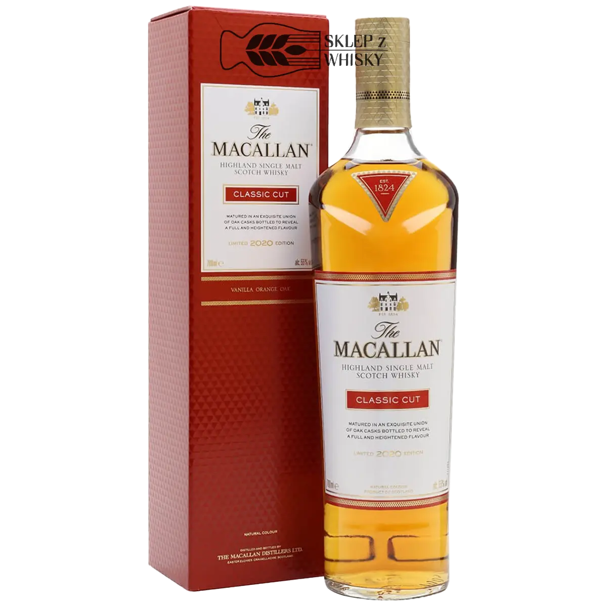 Macallan Classic Cut 2020 - szkocka whisky single malt, z regionu Speyside, 700 ml, w pudełku
