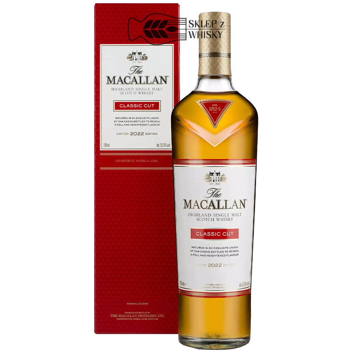 Macallan Classic Cut 2022 - szkocka whisky single malt, z regionu Speyside, 700 ml, w pudełku
