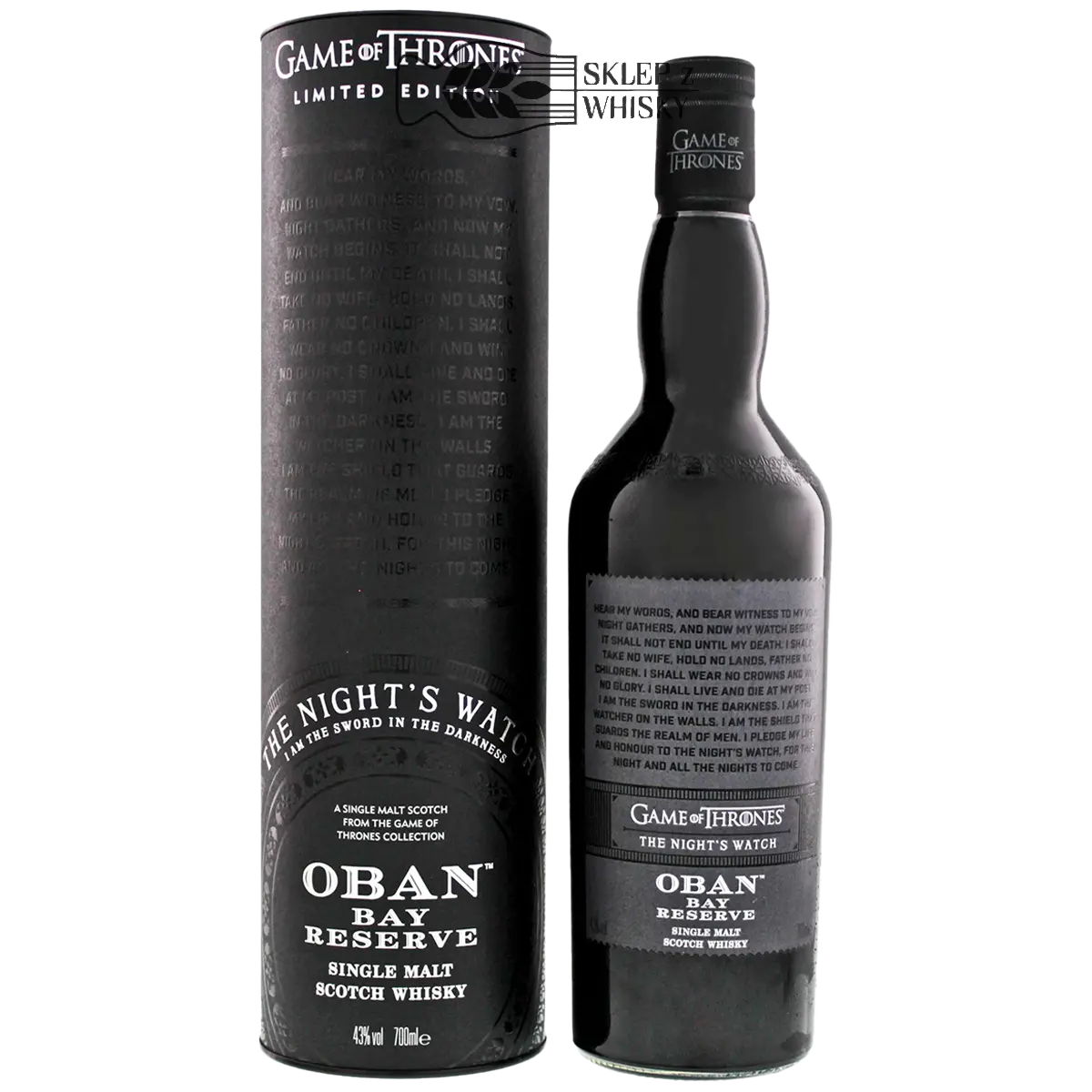 Oban Bay Reserve Game of Thrones Night's Watch Game of Thrones - szkocka whisky single malt z regionu Highlands, 700 ml, w pudełku