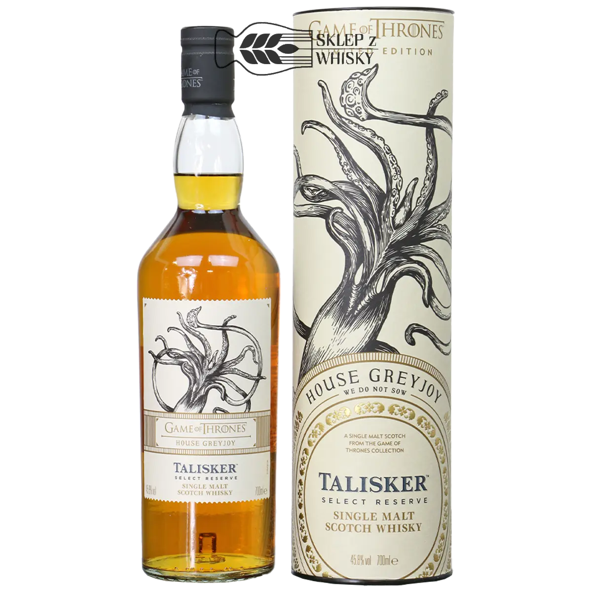 Talisker Select Reserve Game Of Thrones House Greyjoy - szkocka whisky single malt z regionu Highland, 700 ml, w pudełku