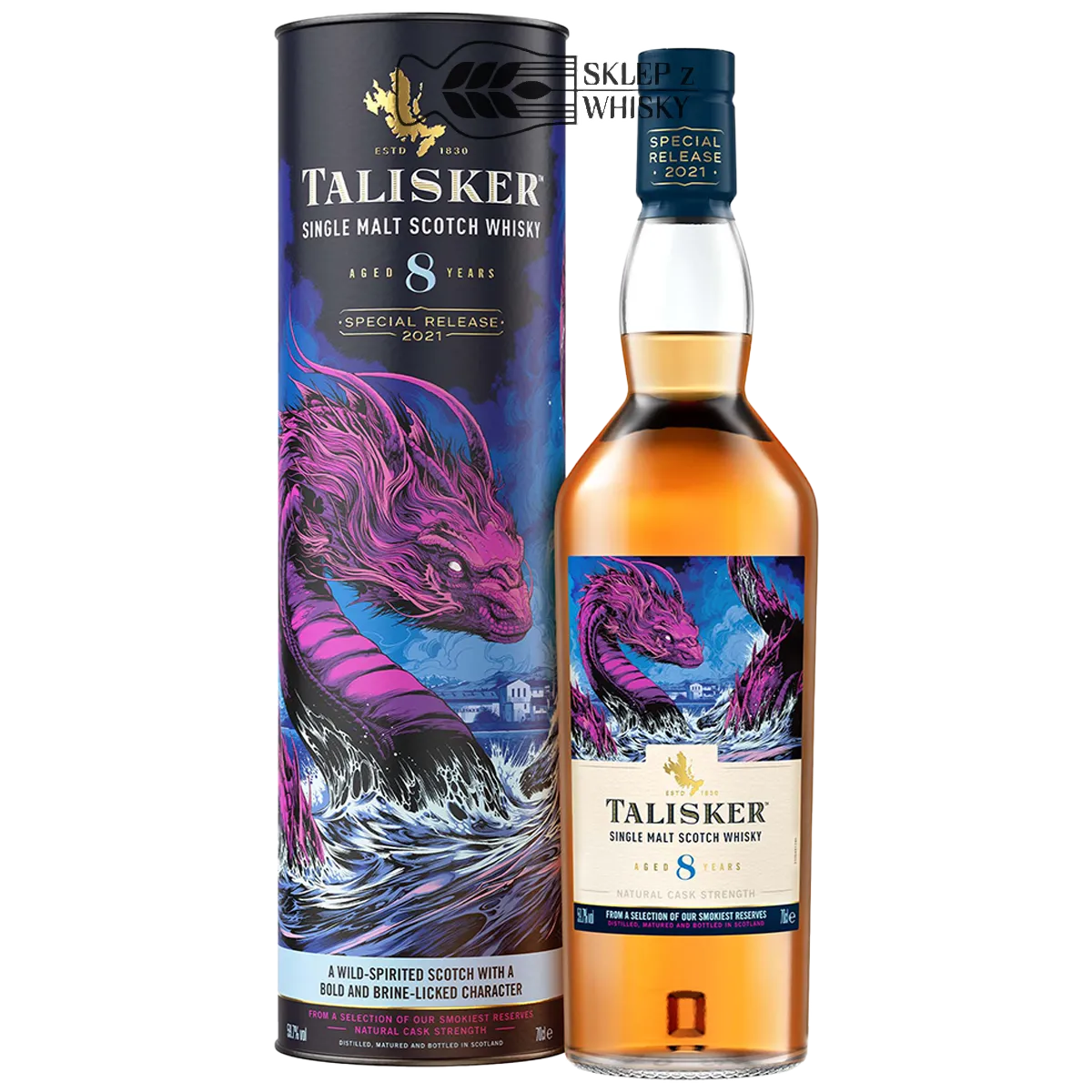 Talisker 8-letni Diageo Special Release 2021 - Island single malt scotch whisky 700 ml w tubie