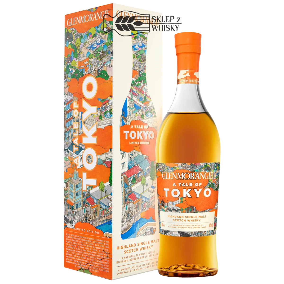 Glenmorangie A Tale Of Tokyo- szkocka whisky single malt z regionu Highland, 700 ml, w pudełku.