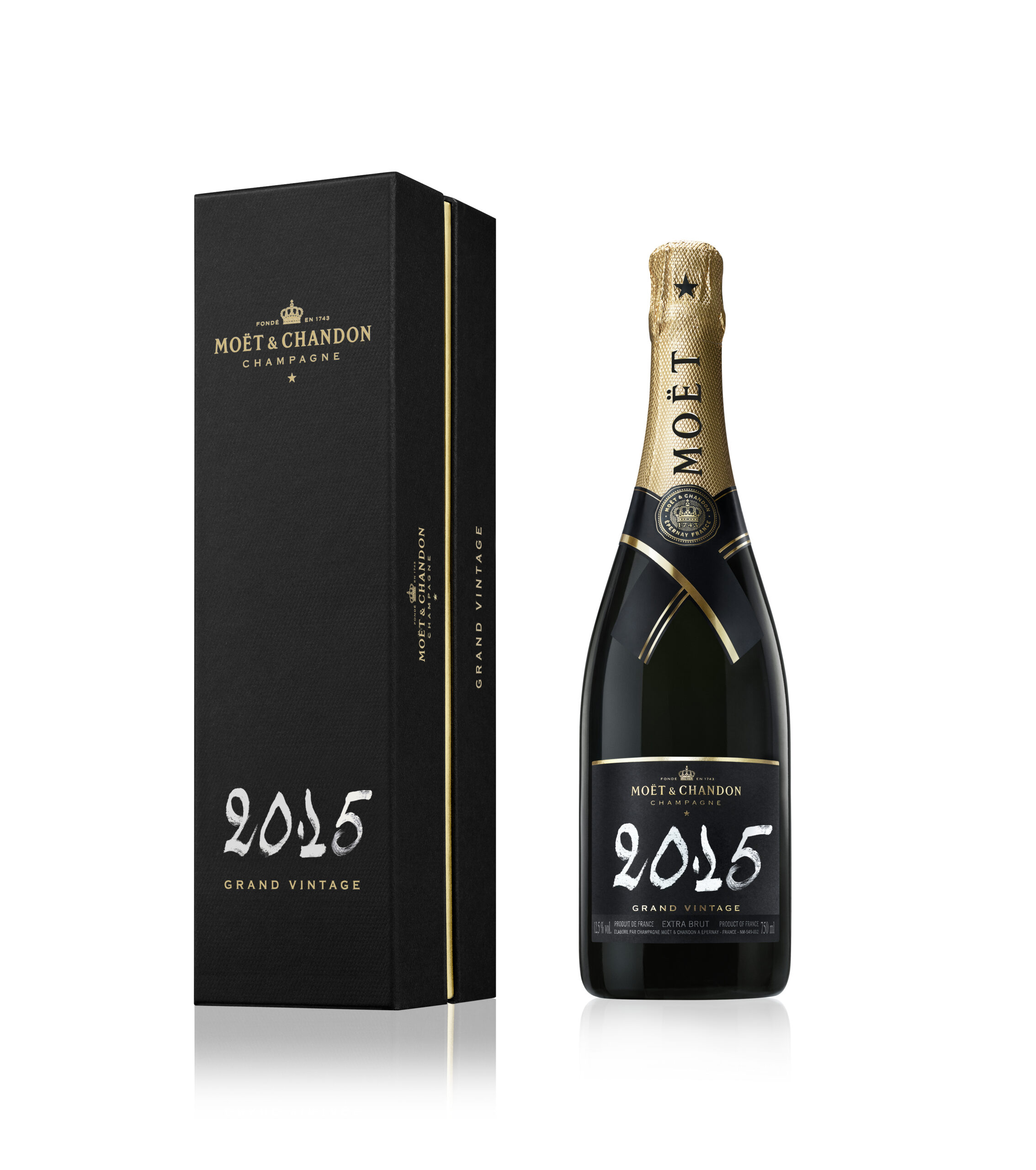 Moet & Chandon Grand Vintage 2015 — Francuskie wino musujące, szampan, 750 ml z pudełkiem